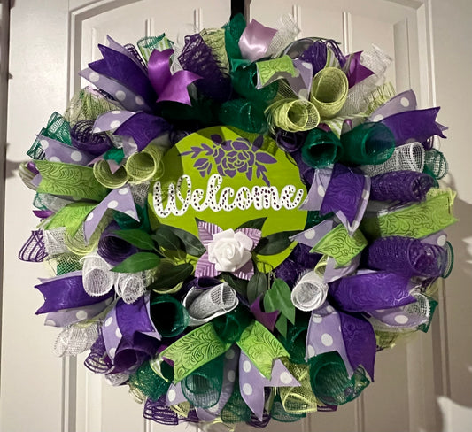 Spring/Summer Wreath (Purple,Green)
