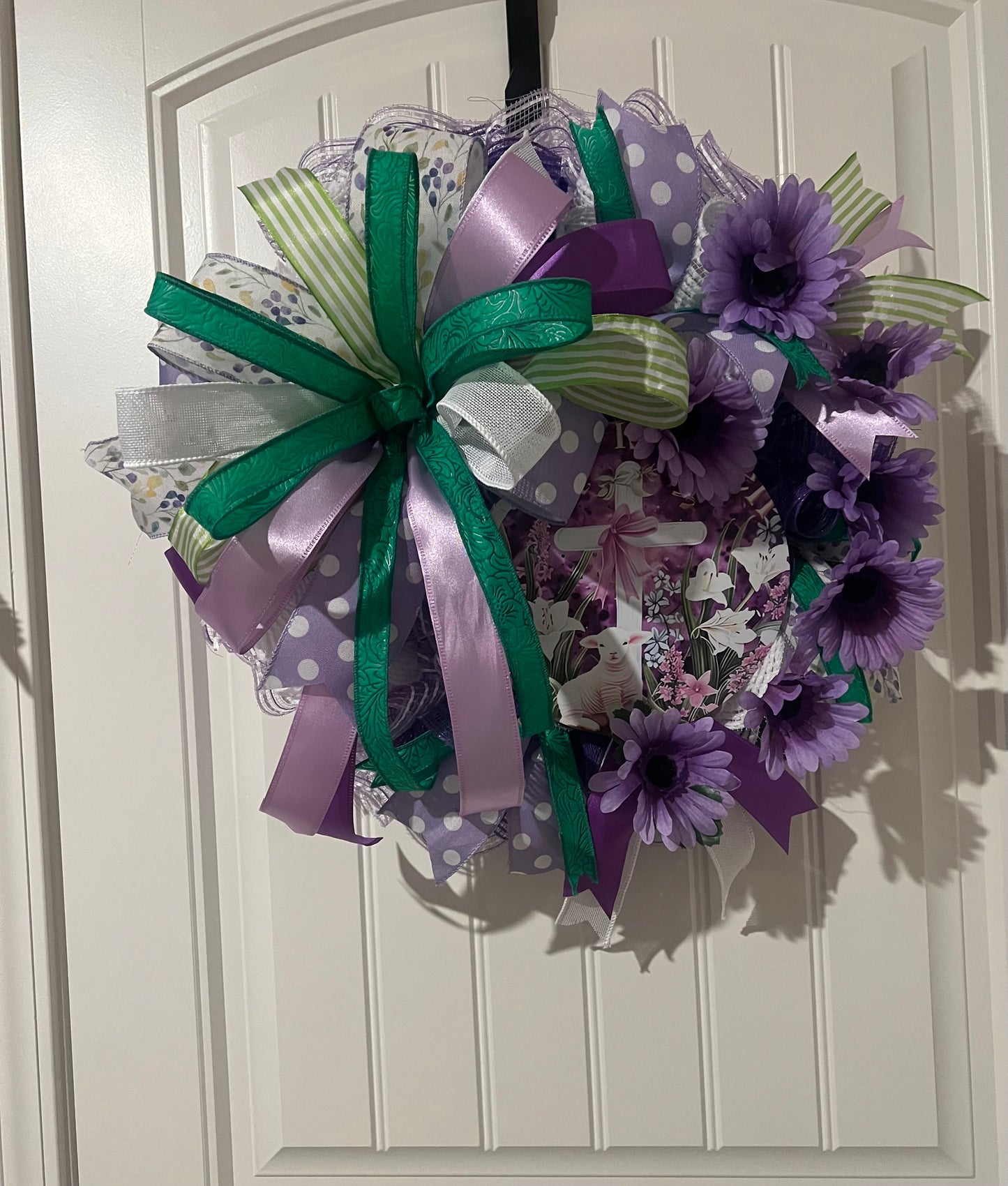 He is risen Easter wreath