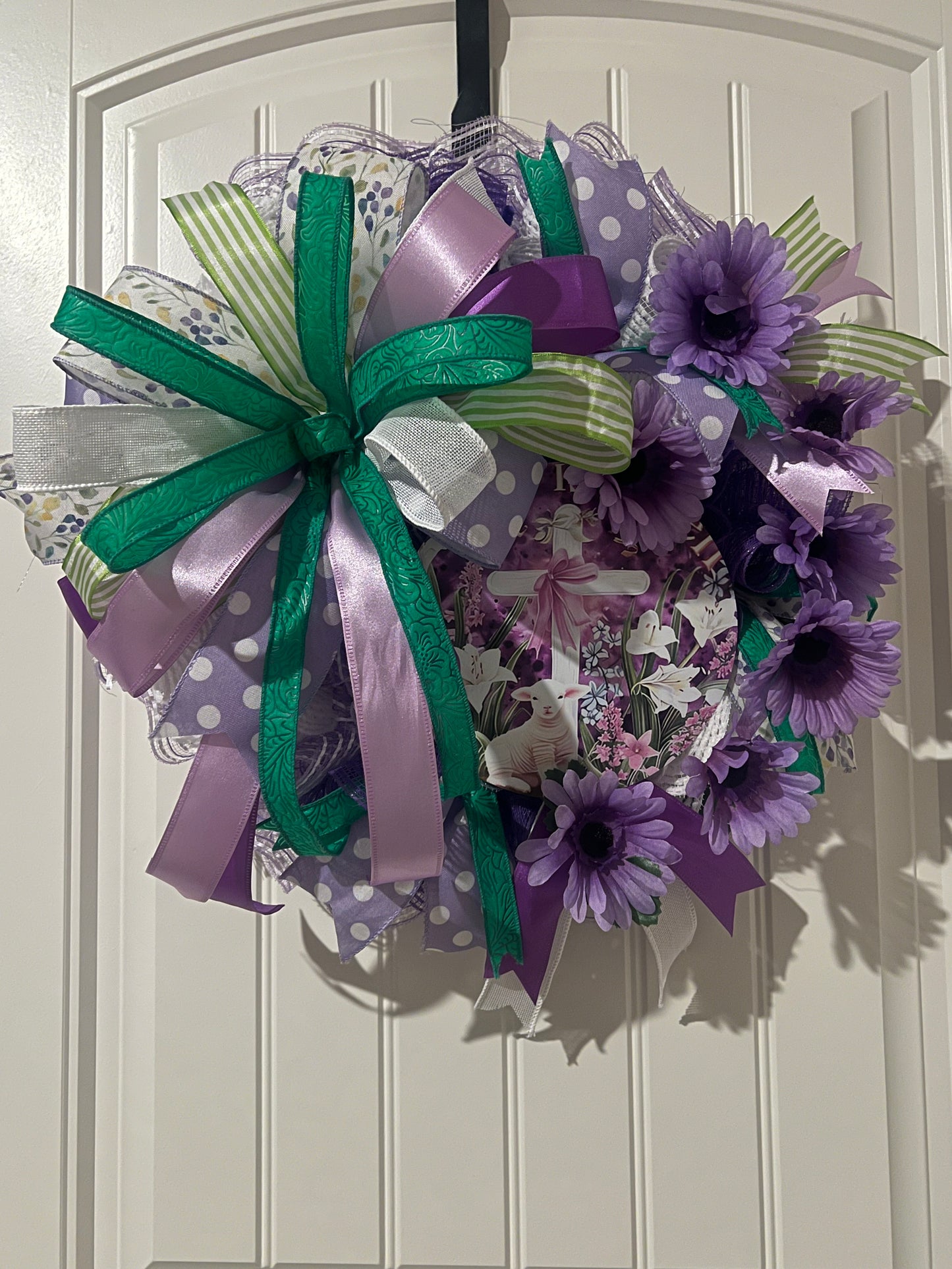 He is risen Easter wreath