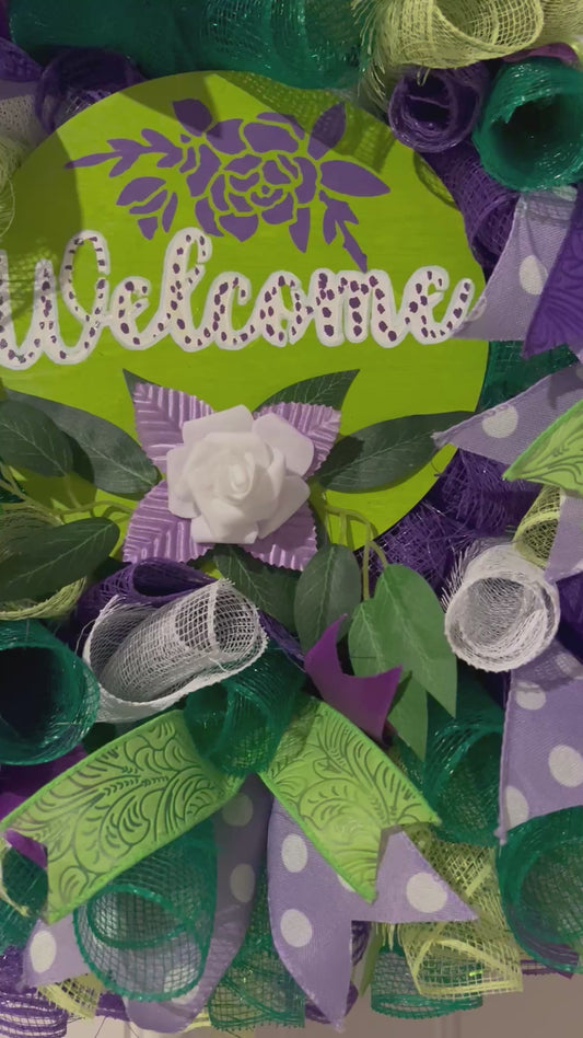 Spring/Summer Wreath (Purple,Green)